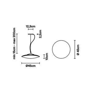 Lampă suspendată Fabbian Loop 7W Căptușeală neagră a acoperișului - F35A0300 5 Lampă suspendată Fabbian Loop 7W Căptușeală neagră a acoperișului - F35A0300 small 5