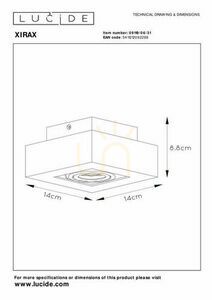 Plafonieră Lucide XIRAX 09119/06/31 alb aluminiu LED GU10 dimmabilă small 6