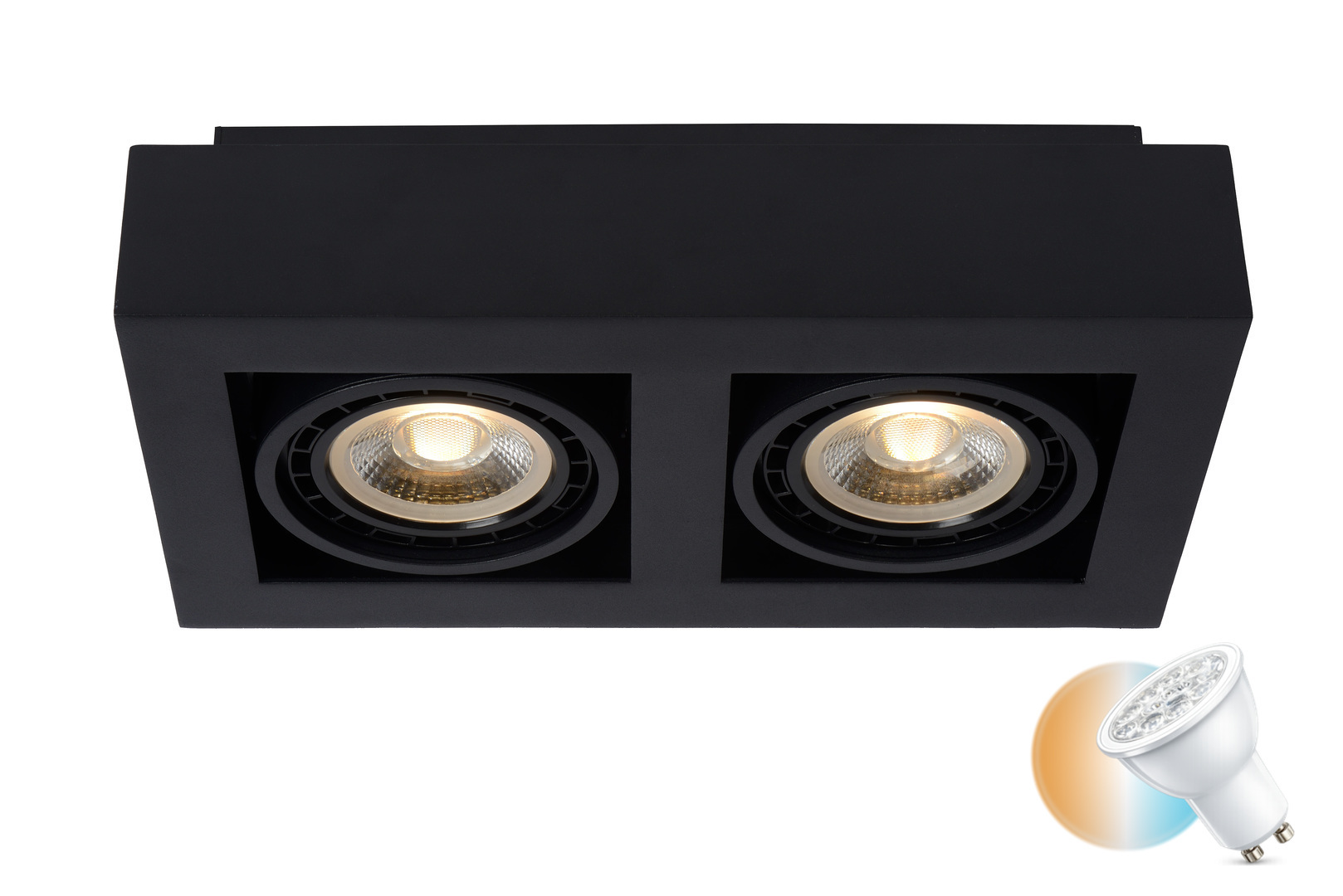 Verifica Plafonieră LED Lucide Zefix neagră 2xGU10 dimabilă 12W IP20 09120/24/30 Plafonieră LED Lucide Zefix neagră 2xGU10 dimabilă 12W IP20 09120/24/30