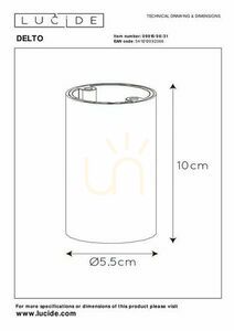 Plafonieră LED Lucide Delto alb GU10 5W 320lm 09915/06/31 small 4