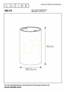 Plafonieră Lucide DELTO LED gri GU10 5W 320lm 2200K 09915/06/36 small 4