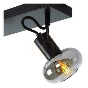Spot Lucide MADEE negru metal sticlă 2 becuri E14 plafon 17993/02/30 small 4
