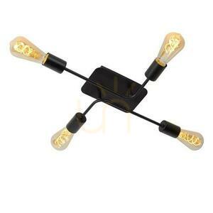 Plafoniera Lucide Lester negru 4xE27 metal 51 cm vintage 21118/04/30 small 4