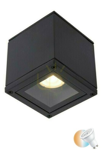 Verifica Plafon Lucide AVEN negru aluminiu IP65 GU10 CCT 22963/01/30