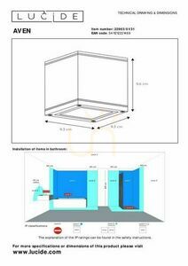 Plafon Lucide AVEN alb aluminiu IP65 GU10 22963/01/31 small 3