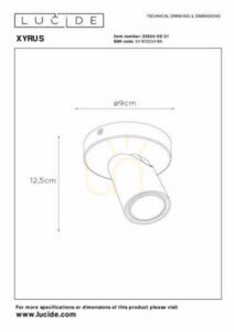 Spot Lucide XYRUS alb LED 5W GU10 dimabil IP20 23954/06/31 small 4