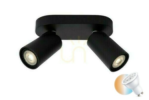 Verifica Spot plafon Lucide Xyrus negru, 2xGU10, LED dimabil 23954/11/30