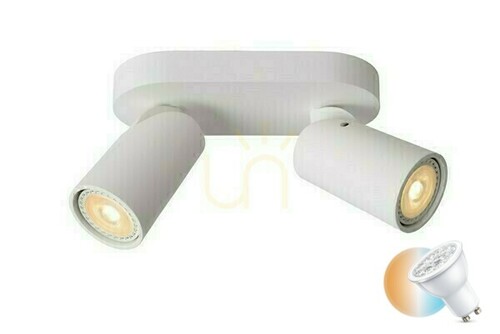 Verifica Spot plafon Lucide XYRUS alb aluminiu 2xGU10 23954/11/31