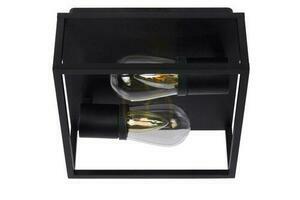 Plafon Lucide CARLYN negru aluminiu 2xE14 IP54 25 cm 27100/02/30 small 1
