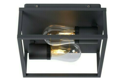 Verifica Plafon Lucide CARLYN negru aluminiu 2xE14 IP54 25 cm 27100/02/30