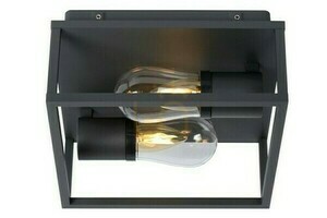 Plafon Lucide CARLYN negru aluminiu 2xE14 IP54 25 cm 27100/02/30 small 0