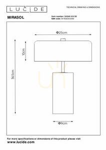 Lampă de masă Lucide Mirasol neagră aurie, marmură, 3x G9, 34540/03/30 small 6
