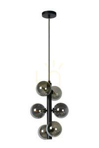 Pendul Lucide Tycho negru, 6 becuri G9, sticlă, 25,5 cm, 45474/06/30 small 1