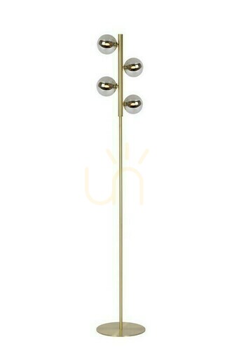 Verifica Lampă de podea Lucide TYCHO aurie, 4 x G9, sticlă, stil retro 45774/04/02