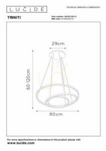 Lampă suspendată Lucide TRINITI alb LED 46402/99/31 small 5