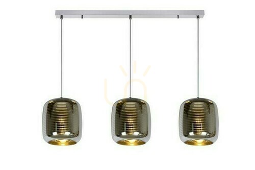 Verifica Lampă suspendată Lucide Eryn 3xE27 sticlă argintie 70483/03/11