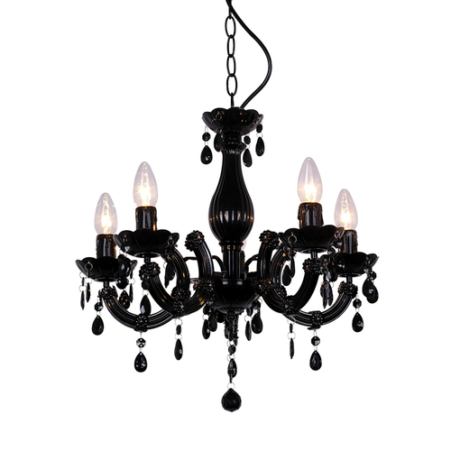 Verifica Lampă suspendată Zuma Line MAGNOLIA RLD94016-5B WISZĄCA neagră/BLACK