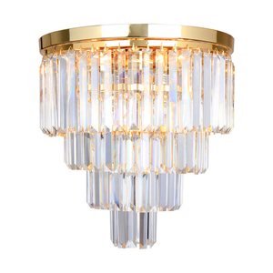 Plafonieră din cristal Zuma Line AMEDEO FC17106/4+1-GLD aurie 40 cm, 5×E14 small 0