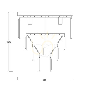 Plafonieră din cristal Zuma Line AMEDEO FC17106/4+1-GLD aurie 40 cm, 5×E14 small 2
