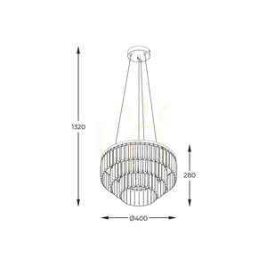 Lampă suspendată din cristal Zuma Line TIFANNY P17127-4, neagră, 4×E14, Ø40 cm small 2