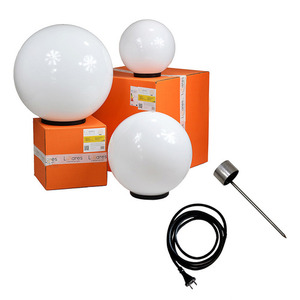 Set de bile decorative pentru grădină LUNA BALL, dimensiuni 30/40/50 cm – LED E27, kit de instalare, UV small 1