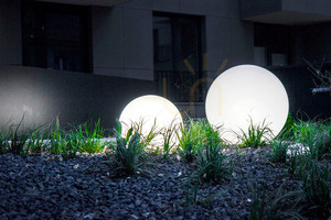 Set de bile decorative pentru grădină LUNA BALL, dimensiuni 30/40/50 cm – LED E27, kit de instalare, UV small 5