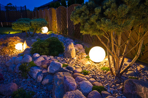 Set de bile decorative pentru grădină LUNA BALL, dimensiuni 30/40/50 cm – LED E27, kit de instalare, UV small 7