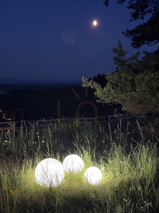 Set de bile decorative pentru grădină LUNA BALL, dimensiuni 30/40/50 cm – LED E27, kit de instalare, UV small 14