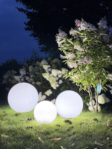 Set de bile decorative pentru grădină LUNA BALL, dimensiuni 30/40/50 cm – LED E27, kit de instalare, UV small 12
