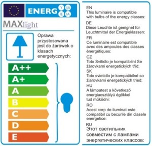 Lampă suspendată Max Light Vogue P0283 aurie 16x40W metal sticlă 60 cm small 5