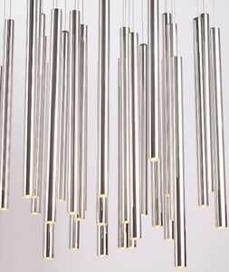 Pendul LED Max Light Organic crom 37x45W 62 cm dimabil P0175D small 1