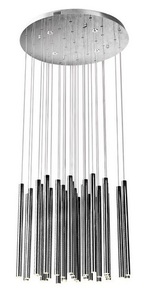 Pendul LED Max Light Organic crom 37x45W 62 cm dimabil P0175D small 0