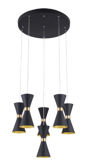 Verifica Lampa suspendată Max Light Cornet 6x5W LED negru metal 50 cm P0331 Lampa suspendată Max Light Cornet 6x5W LED negru metal 50 cm P0331