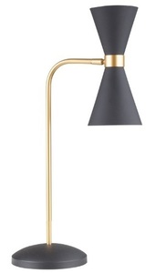 Lampă de birou Max Light Cornet T0039 negru auriu metal 2x10W LED small 0