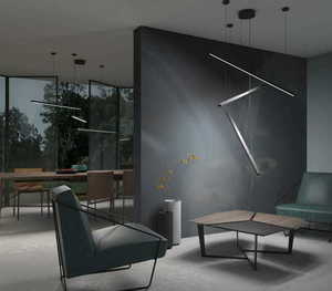 Lustră suspendată LED Max Light Trio P0311 negru 100 cm 58W 3000K small 5