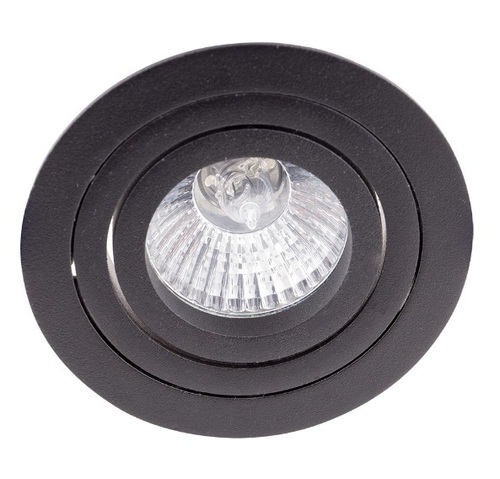 Verifica Lumină încastrată Max Light Signal H0086 negru metal GU10 Ø9 cm