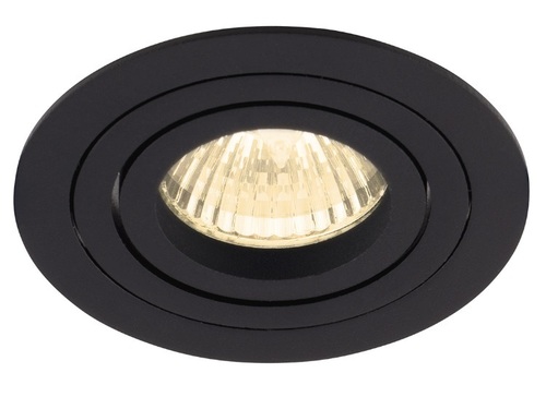 Verifica Lumină încastrată Max Light Signal H0086 negru metal GU10 Ø9 cm