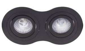 Spot încastrat dublu Max Light Signal H0087 negru GU10 2x50W metal 1 Spot încastrat dublu Max Light Signal H0087 negru GU10 2x50W metal small 1