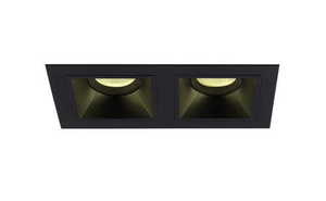 Spot încastrat dublu Max Light HIT II H0091 negru metal GU10 2x50W small 0