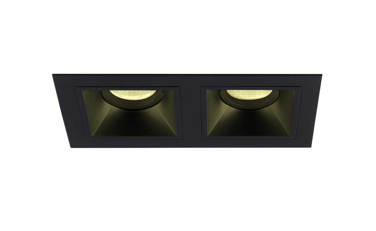 Inbyggd armatur Max Light HIT II H0091 svart 2xGU10