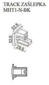 Capac universal șină negru Max Light MAX MHT1-N-BK 1 Capac universal șină negru Max Light MAX MHT1-N-BK small 1
