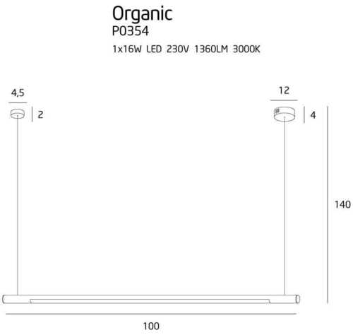Verifica Pendul LED Max Light Organic P0354 negru 16W 3000K 1360 lm