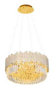 Lustră suspendată Max Light Trend P0368 aurie 8xE14 cristal metal sticlă 45 cm small 0