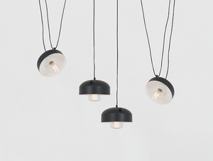 Lampa suspendată POPO FLAT 4 - negru small 0