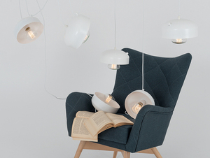 Lampa suspendată POPO FLAT 6 - alb small 1