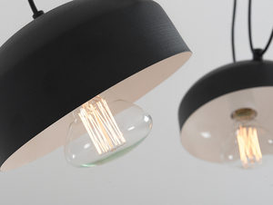 Lampă suspendată POPO FLAT 6 - neagră small 4