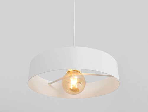 Verifica Lampă suspendată CustomForm FAY 1 L albă, din oțel, E27, 35 cm
