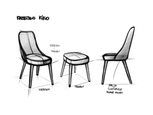 Taburet KIKO – merișor intens (RV61), lemn natural small 5