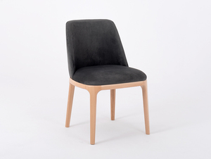 Scaun modern LULU tapițat, fag, bej gri 0 Scaun modern LULU tapițat, fag, bej gri small 0