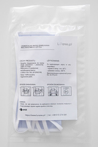 Azure - mască de față reutilizabilă, bumbac, albastru, curele negre, 1 articol small 5